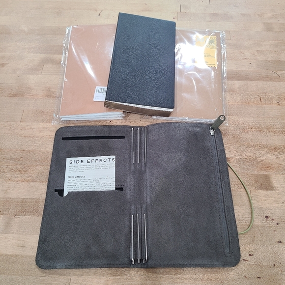 Roterfaden Taschenbegleiter A5 slim Standard TN Leather Notebook Cover+extras! - Picture 2 of 16